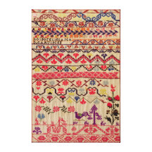 Embroidery sampler stretched canvas prints