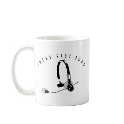EMCEE FAST FOOD MUG by CHUCKLEMEDIA