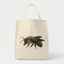 emek_bee_single tote bags