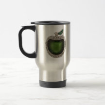 Emerald and Diamonds Jewelled Apple. Mug