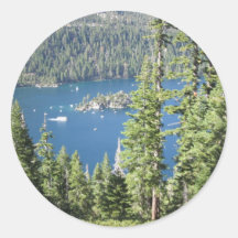 Emerald Bay Round Stickers