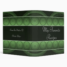 Emerald Circles Recipe Book Binders