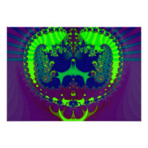 Emerald Crown Jewels Fractal Invitations