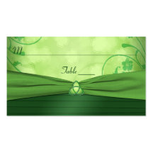 Emerald Green Celtic Love Knot Place Card Business Card Templates