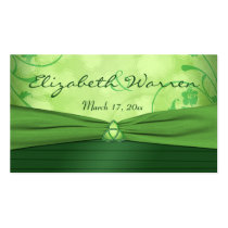 Emerald Green Celtic Love Knot Wedding Favour Tag