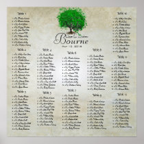 Emerald Green Heart Leaf Tree Seating Chart