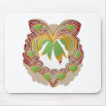 Emerald Green LITTLE Hearts Wreath Mousepad