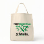 Emerald Green Ribbon (Grandma) - Liver Cancer Canvas Bags