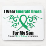 Emerald Green Ribbon (Son) Liver Cancer Mousepads