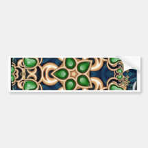 Emerald Jewels Kaleidoscope Bumper Stickers