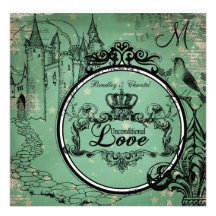 Emerald Stars Unconditional Love Wedding Invite