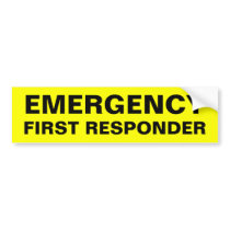 EMERGENCY BUMPER STICKERS
