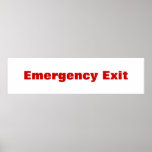 Emergency Exit Sign Print