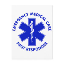 Emergency Medical Care First Responder Postcard