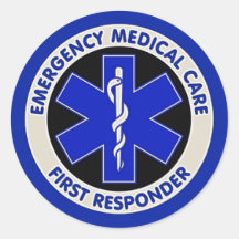 Emergency Medical Care First Responder Round Sticker