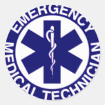 EMERGENCY MEDICAL TECHNICIANS EMT ROUND STICKER