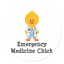 Emergency Medicine Chick Stickers