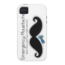 emergency moustache Case-Mate iPhone 4 cases