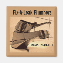 Emergency Plumber Callout Phone Reminder Magnet