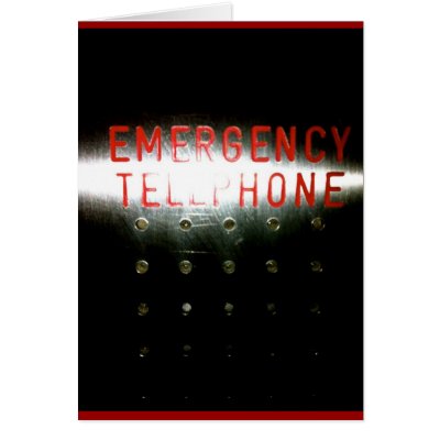 Emergency Telephone Card by FabSparkArt