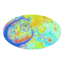 Emerging Galaxies – Teal & Lime Currents Sticker