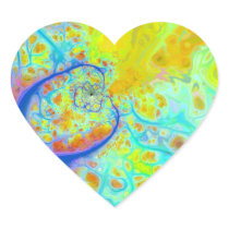 Emerging Galaxies – Teal & Lime Currents Stickers