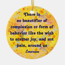 Emerson quote ornament