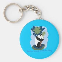 Emerson Quote with Endangered Panda Keychains