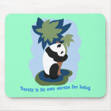Emerson Quote with Endangered Panda Mouse Pad