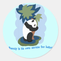 Emerson Quote with Endangered Panda Sticker
