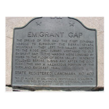 Emigrant Gap History Sign Postcard
