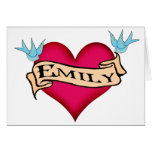 Emily - Custom Heart Tattoo T-shirts & Gifts Card
