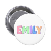 Emily Pastel Rainbow Pinback Buttons