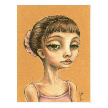 Emma - ballet dancer post card