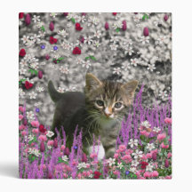 Emma in Flowers I – Little Grey Kitten Binder