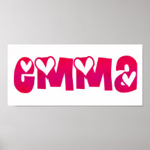 Emma in Hearts Print