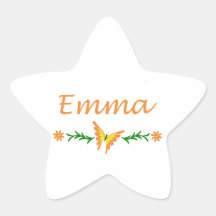 Emma (Orange Butterfly) Stickers