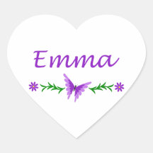 Emma (Purple Butterfly) Sticker