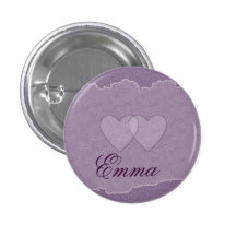 Emma Purple Hearts Name Badge Pin