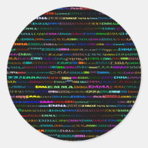 Emma Text Design I Sticker