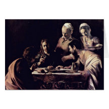 Emmausmahl By Michelangelo Merisi Da Caravaggio Cards