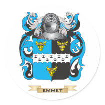 Emmet Coat of Arms Round Stickers