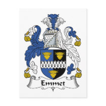 Emmet Family Crest Postcards