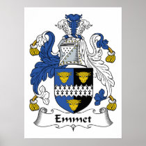 Emmet Family Crest Posters