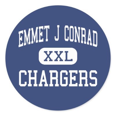Emmet J Conrad - Chargers - High - Dallas Texas Stickers by customteamsportswear