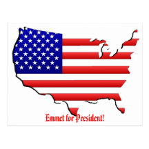 Emmet pour le président cartes postales