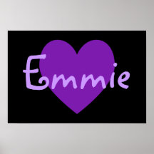 Emmie in Purple Poster