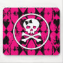 Emo Art Skull & Hearts Mouse Mat
