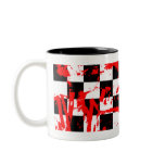 Emo Checkerboard Paint Splatter Mug