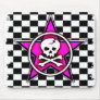 Emo Checkerboard Star & Skull Mouse Pad